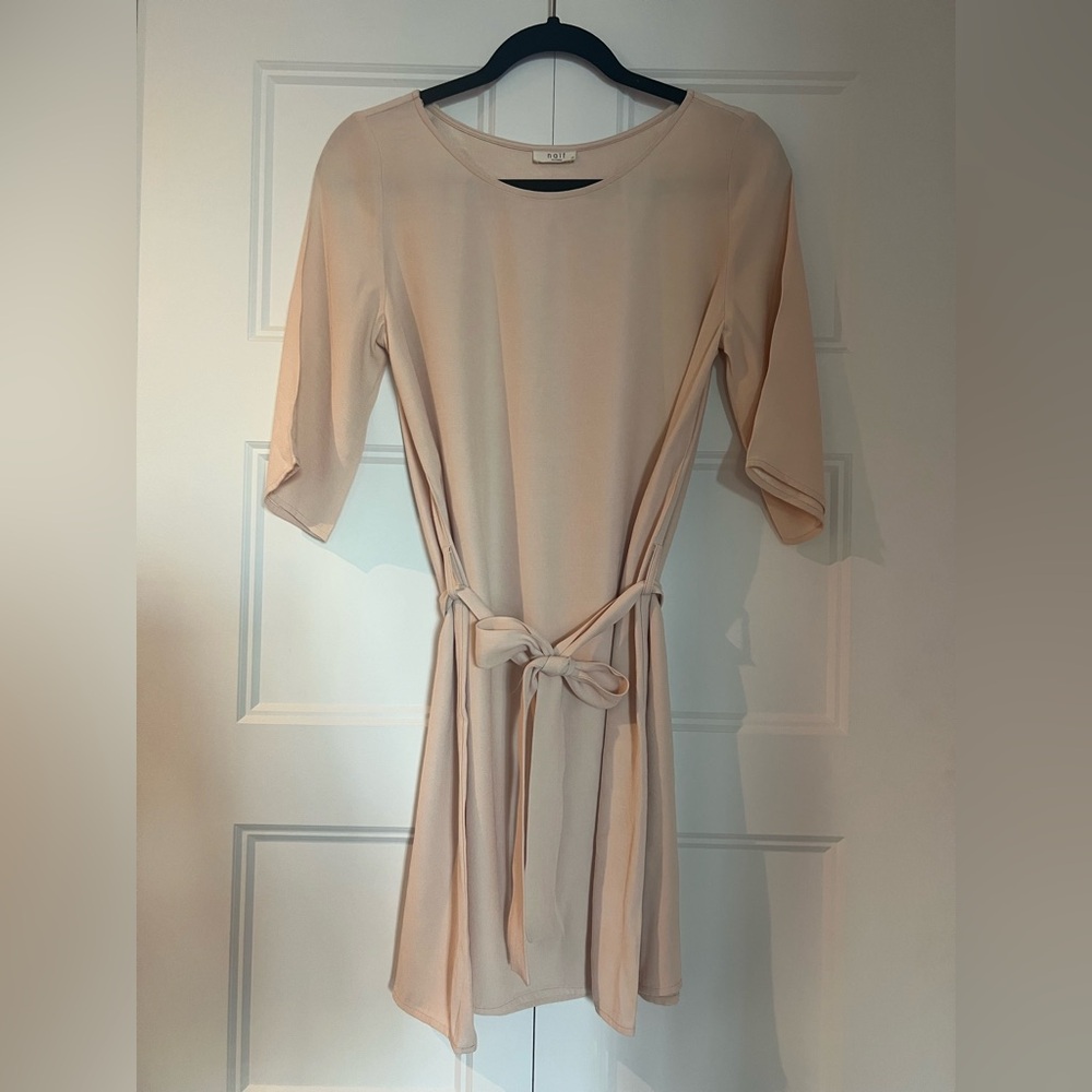 Naïf Montréal Blush Pink Mini Dress Waist Tie Scoop Neck – Size XS